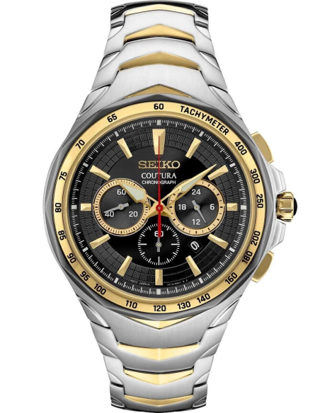 reloj cronógrafo hombre Seiko Coutura SRWZ26 45.6mm cristal de zafiro 100m WR correa de acero